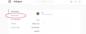 instagram şifre değiştirme