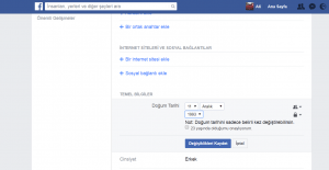 facebook yaş değiştirme