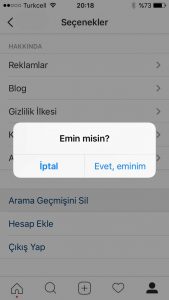 instagram Arama Geçmişi Silme