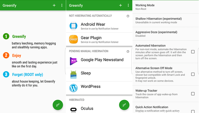 Greenify Telefon Hızlandırma Programı