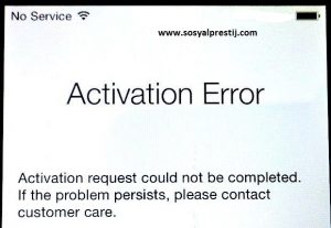 iPhone Etkinleştirme Hatası