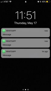 Whatsapp Mesaj Ekranda Görünmesin